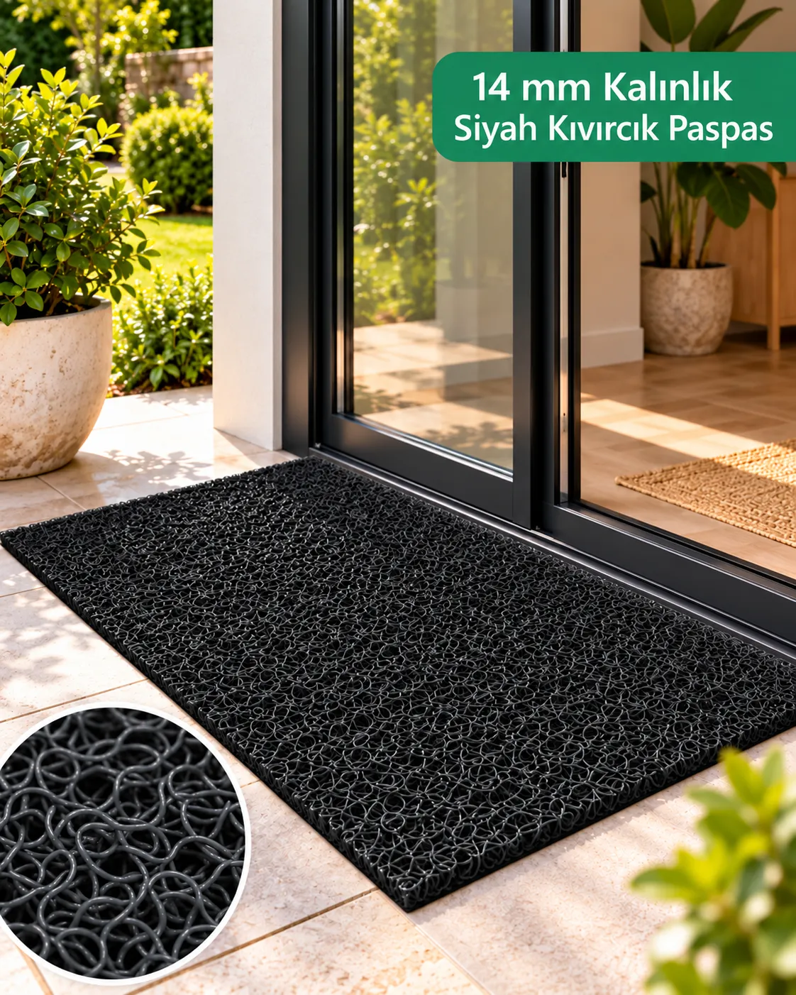 kıvırcık paspas siyah