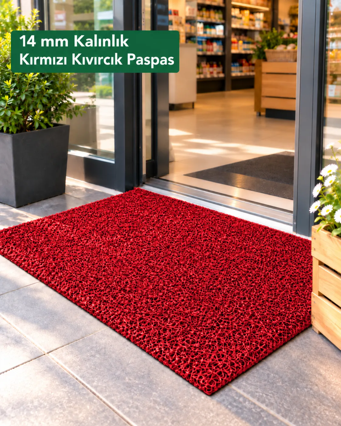 kıvırcık paspas kırmızı